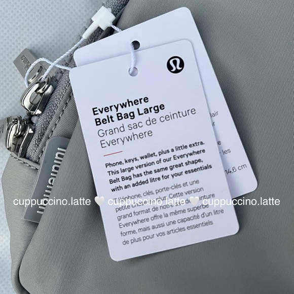 🤍NWT🤍Lululemon Athletica Everywhere Belt Bag Large in ‘Silver Drop’ - Picture 8 of 15
